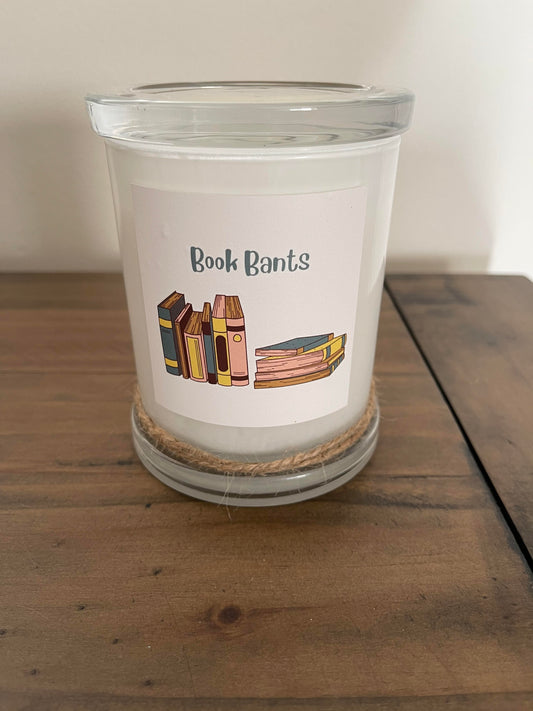 Book Candle Book Stack