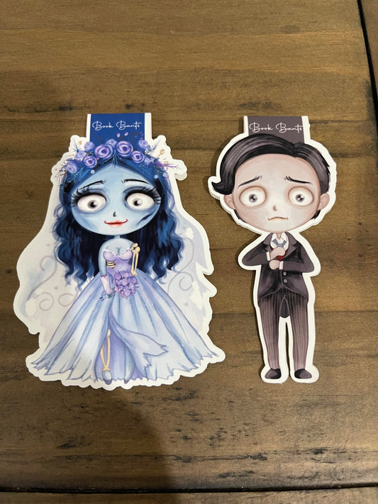 Halloween Bride - Set of 2 Magnetic Bookmarks